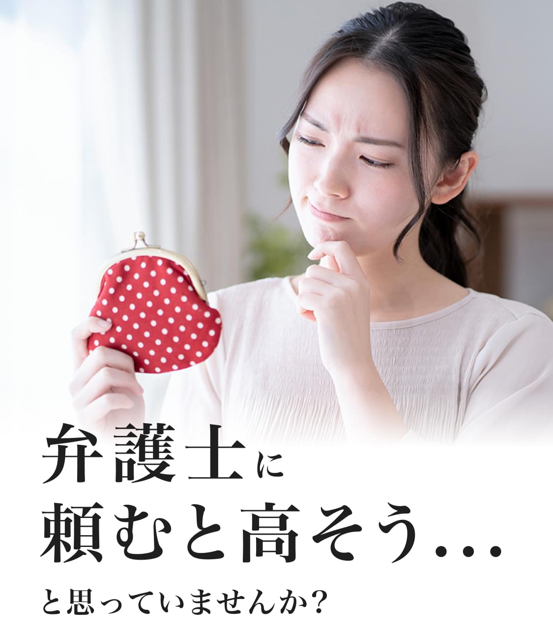 弁護士に頼むと高そう...と思っていませんか?